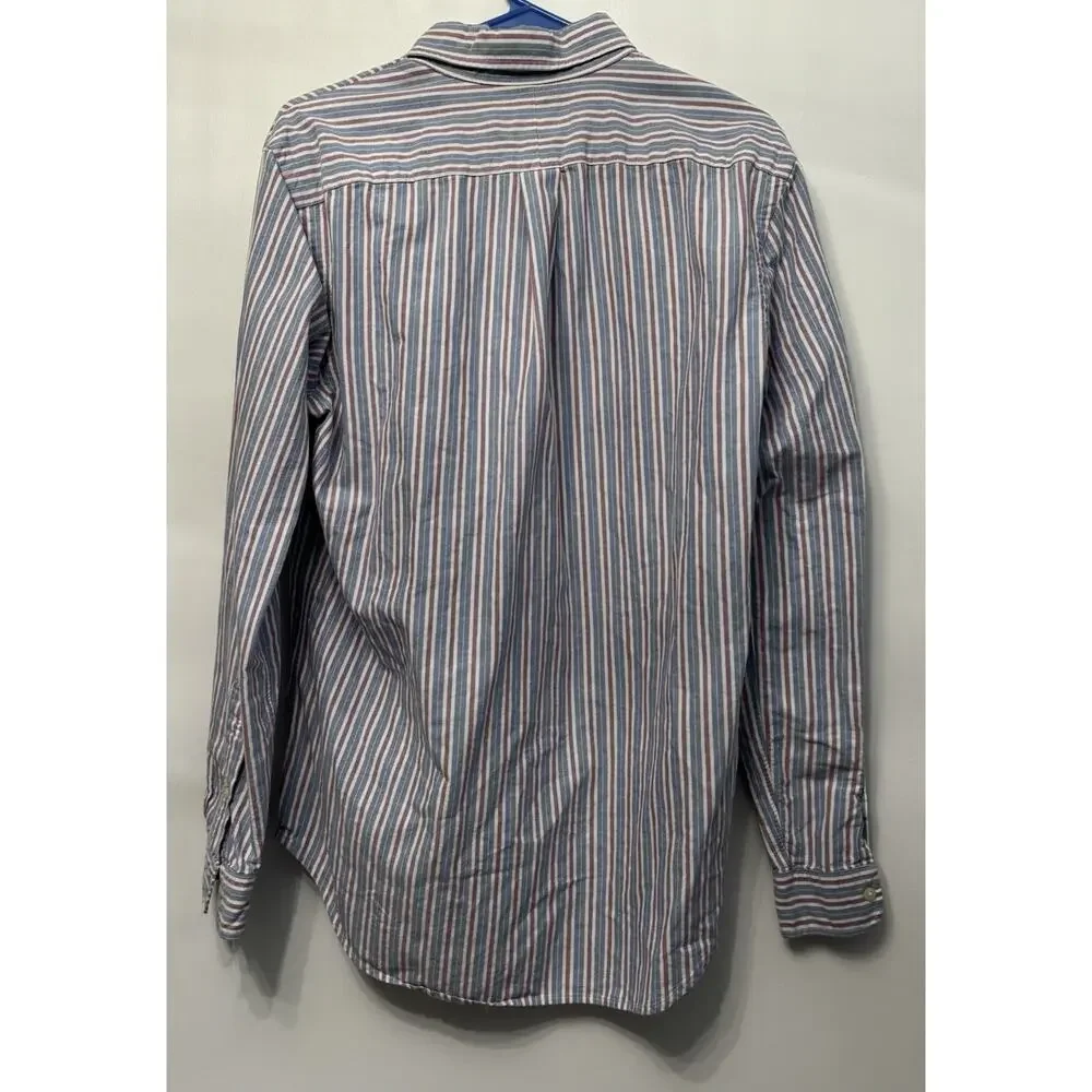 Polo Ralph Lauren Classic Fit Flesh Pony Logo Mens M Striped Button Down Shirt